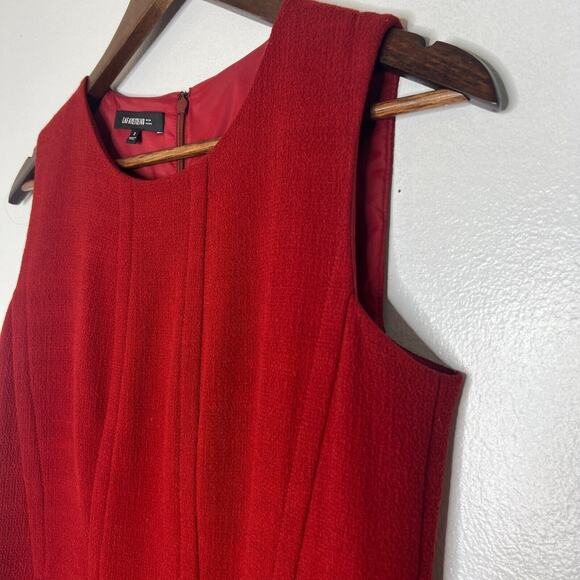 Lafayette 148 Women's Red Sleeveless Sheath Dress Size 2 - Picture 2 of 10